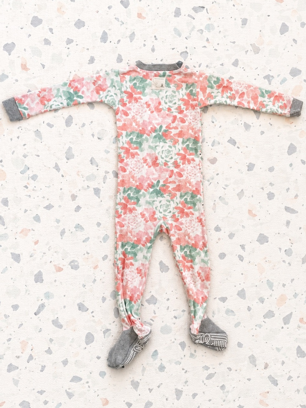 Burt's Bees Girl’s Baby Organic Cotton Footie Sleeper Zip-Up Pajamas - 18 Months - Picture 5 of 9